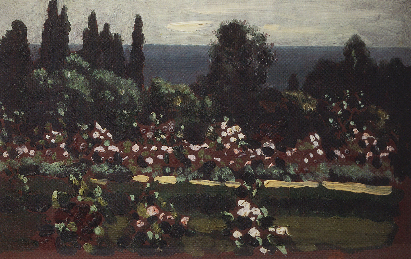 Flower Bed, Caucasus, vintage artwork by Arkhip Ivanovich Kuindzhi, 12x8" (A4) Poster