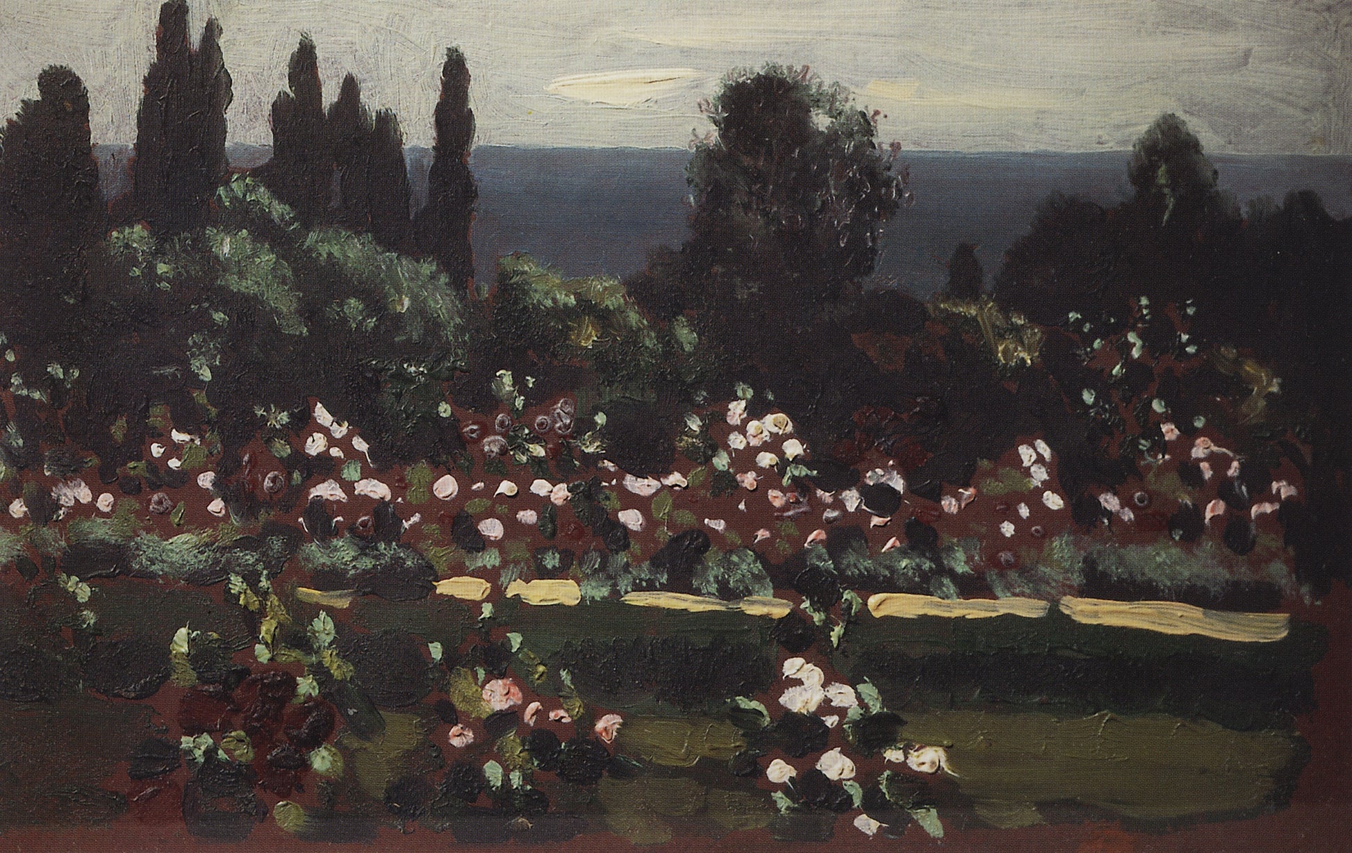 Flower Bed, Caucasus, vintage artwork by Arkhip Ivanovich Kuindzhi, 12x8" (A4) Poster