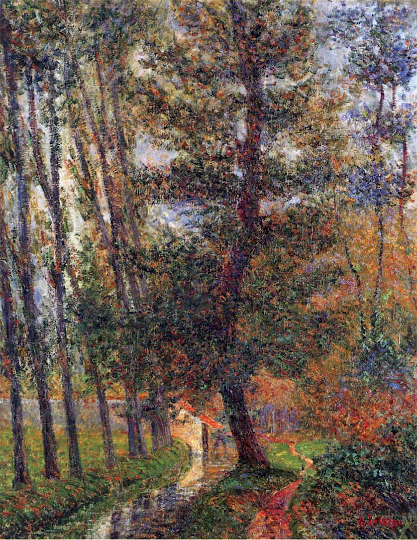 Banks of the Sausseron at Nesles, vintage artwork by Gustave Loiseau, 12x8" (A4) Poster