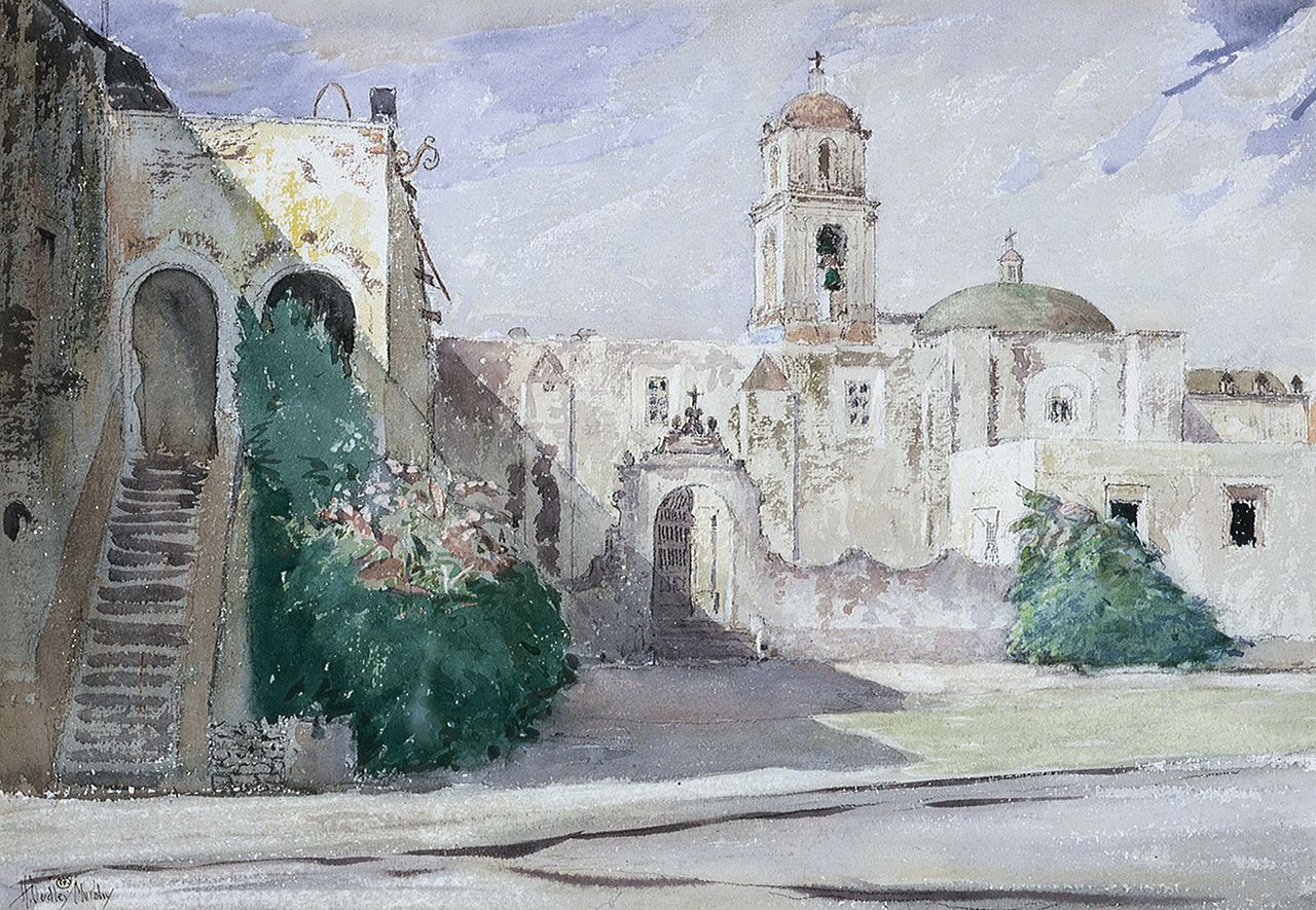 European Courtyard by Hermann Dudley Murphy,A3(16x12")Poster