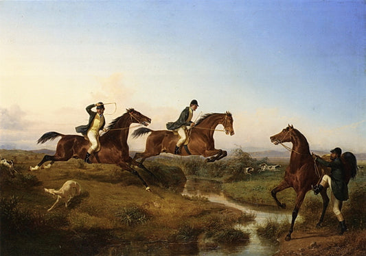 Hunting in the Neopolitan Countryside, vintage artwork by Filippo Palizzi, A3 (16x12") Poster Print