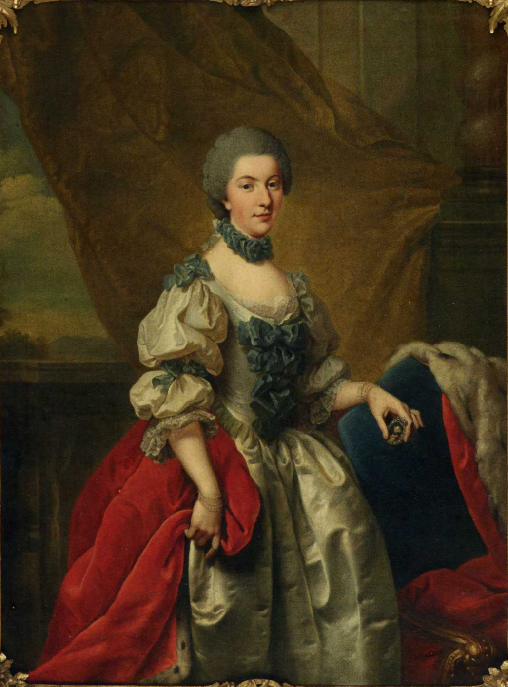 Elisabeth Christine Ulrike von Braunschweig-Wolfenbüttel, vintage artwork by Johann Georg Ziesenis der Jüngere, 12x8" (A4) Poster