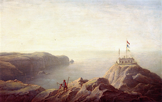 The Holyhead Semaphore Station of 1826, vintage artwork by Robert Salmon, 12x8" (A4) Poster