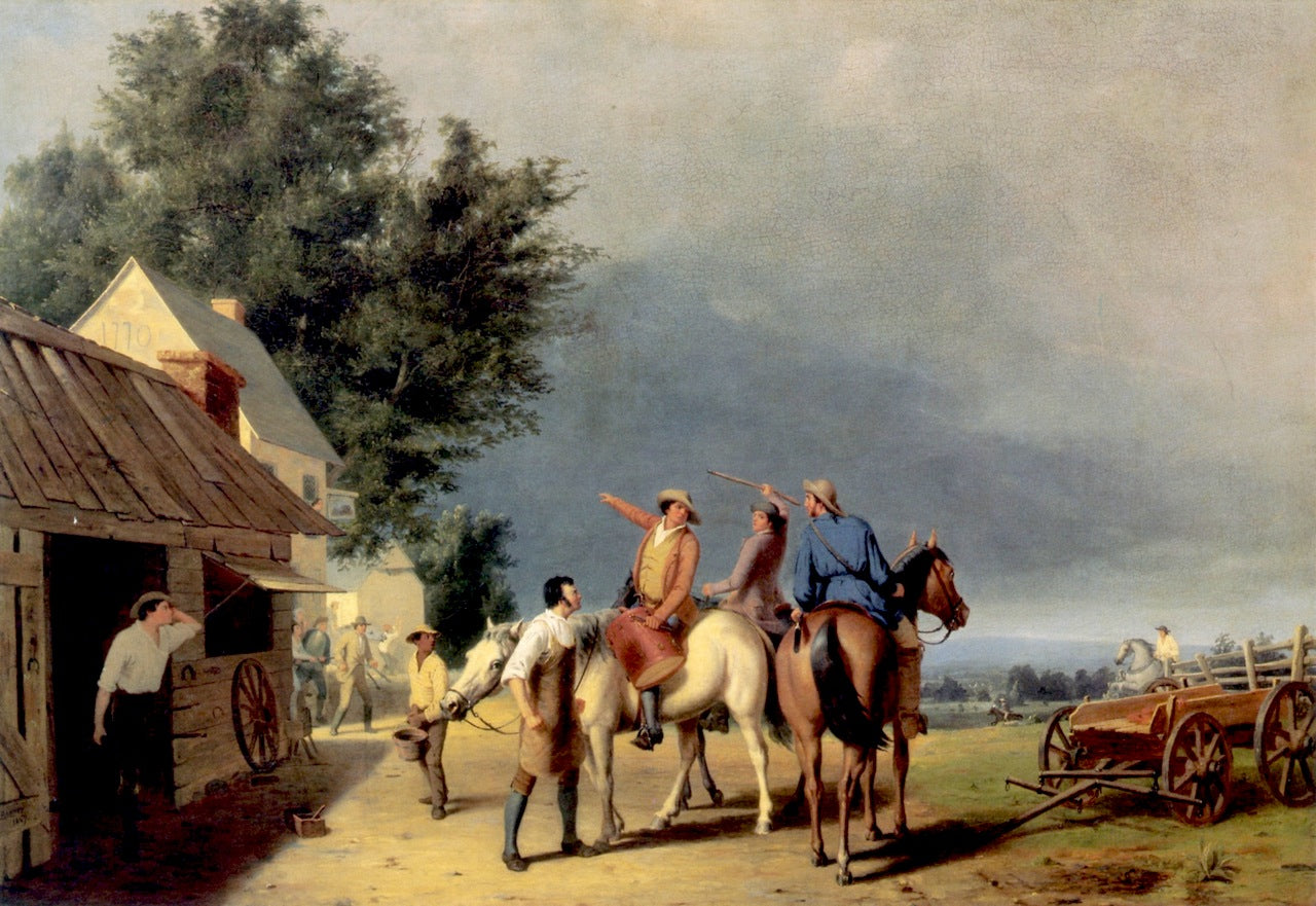First News of the Battle of Lexington, vintage artwork by William Tylee Ranney, A3 (16x12") Poster Print