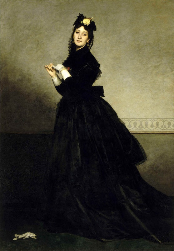 Lady with a Glove, vintage artwork by Charles Auguste Émile Durand, 12x8" (A4) Poster