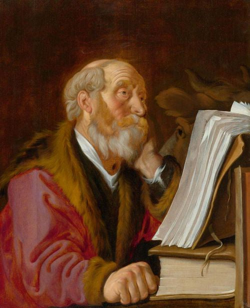 St. Luke, vintage artwork by Lambert Jacobsz, 12x8" (A4) Poster
