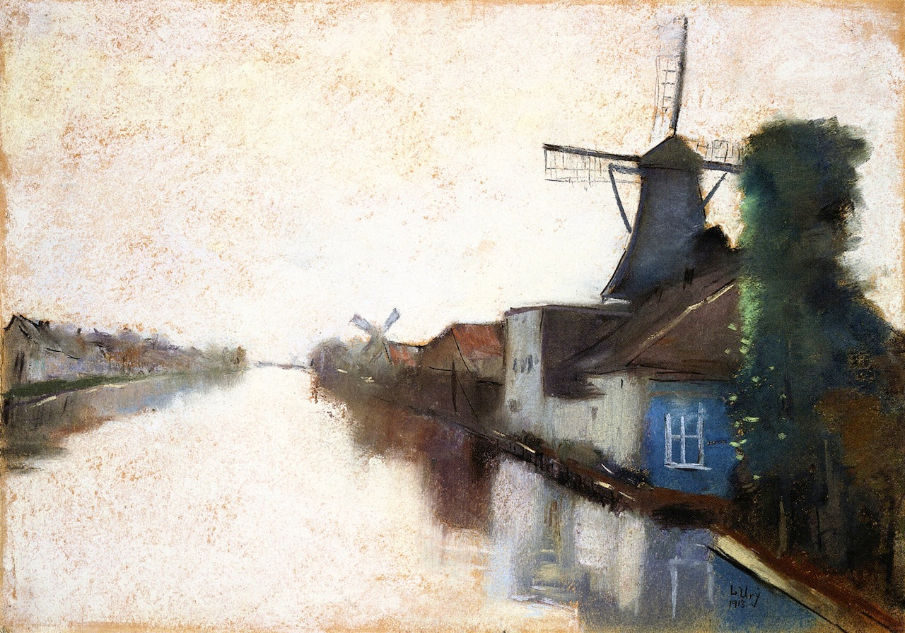 Dutch Canal by Lesser Ury,A3(16x12")Poster