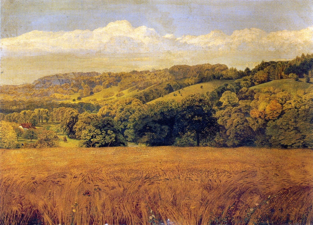 Norbury on the Mole, vintage artwork by John Edward Brett, A.R.A., 12x8" (A4) Poster