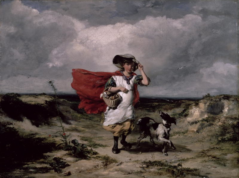 Crossing the Heath, Windy Day, vintage artwork by Paul Falconer Poole, R.A., R. I., A3 (16x12") Poster Print