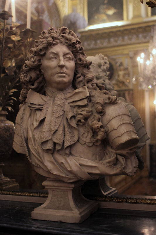 Bust of Louis XIV of France, vintage artwork by Antoine Coysevox, 12x8" (A4) Poster