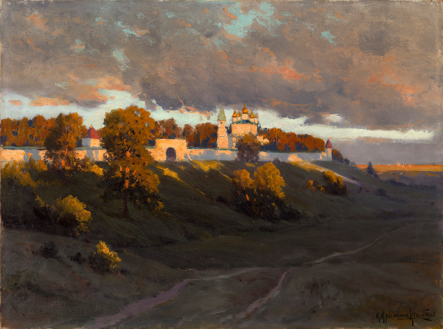 scension Monastery, Nizhny Novgorod by Konstantin Kryzhitsky,A3(16x12")Poster