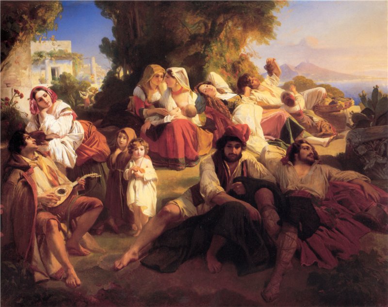 Il dolce far niente, vintage artwork by Franz Xavier Winterhalter, A3 (16x12") Poster Print