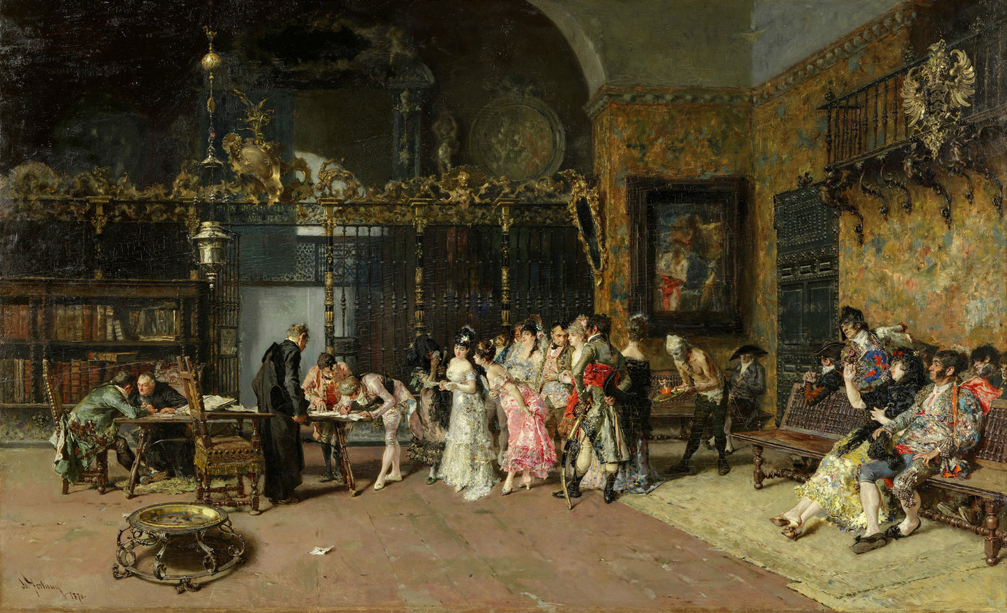 Spanish Wedding, vintage artwork by Mariàno Fortuny y Marsal, 12x8" (A4) Poster