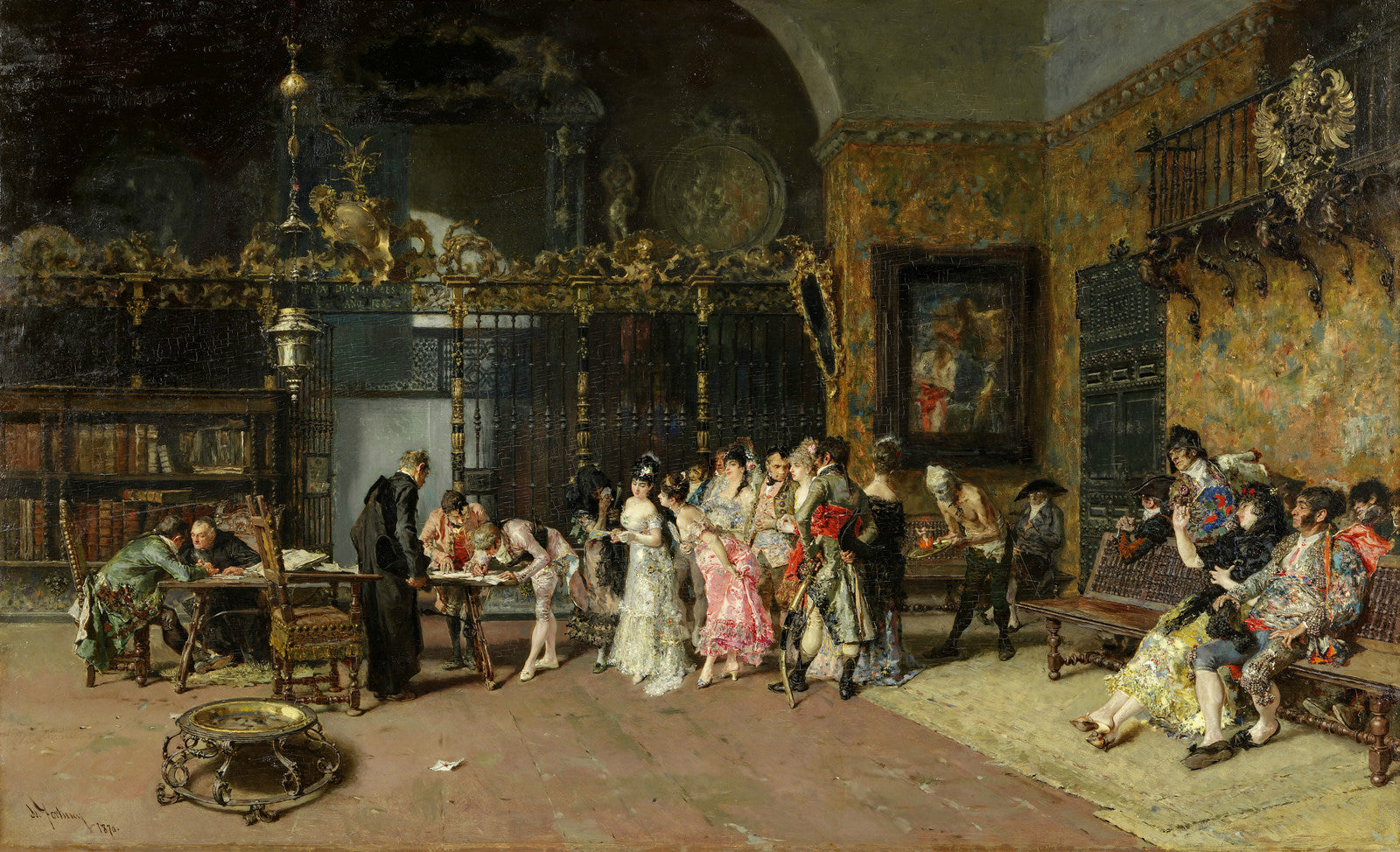 Spanish Wedding, vintage artwork by Mariàno Fortuny y Marsal, 12x8" (A4) Poster