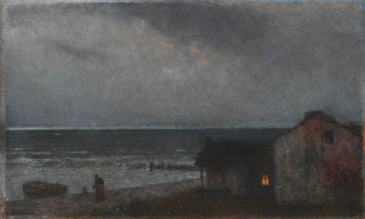The Seashore, vintage artwork by Jakub Schikaneder, 12x8" (A4) Poster