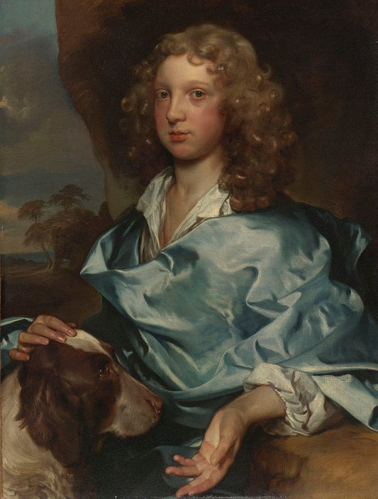 Portrait of a Young Gentleman of the Ashley-Cooper Family, vintage artwork by Gerard Soest, 12x8" (A4) Poster