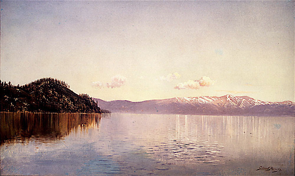 Lake Tahoe, vintage artwork by Gilbert Munger, 12x8" (A4) Poster
