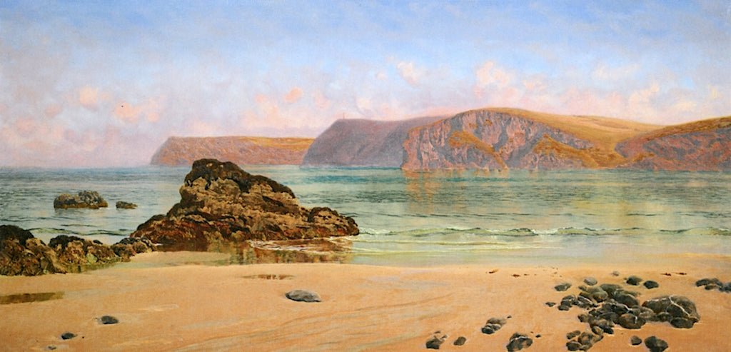 Harlyn Sands, vintage artwork by John Edward Brett, A.R.A., 12x8" (A4) Poster