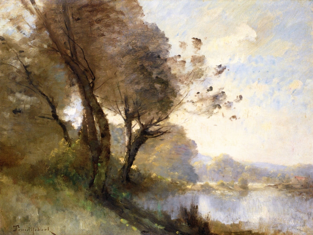 Dam in Ruins on the Vienne, vintage artwork by Paul-Desire Trouillebert, 12x8" (A4) Poster