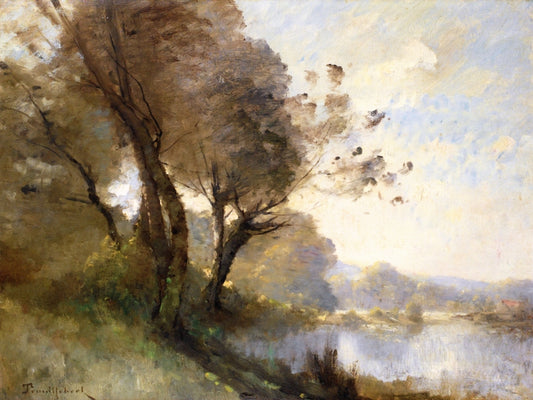 Dam in Ruins on the Vienne, vintage artwork by Paul-Desire Trouillebert, 12x8" (A4) Poster