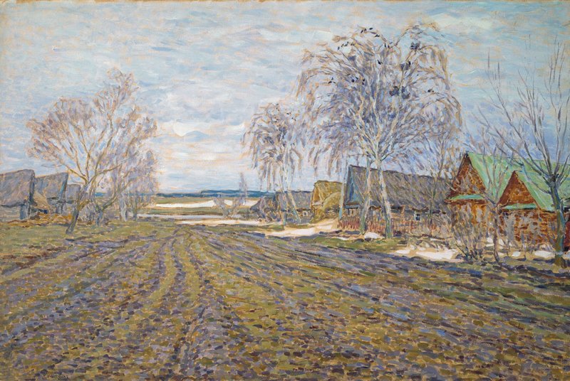 Spring in the Village by Nikolai Meshcherin,A3(16x12")Poster