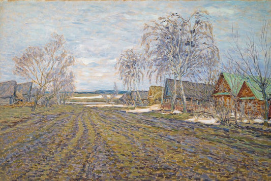 Spring in the Village by Nikolai Meshcherin,A3(16x12")Poster