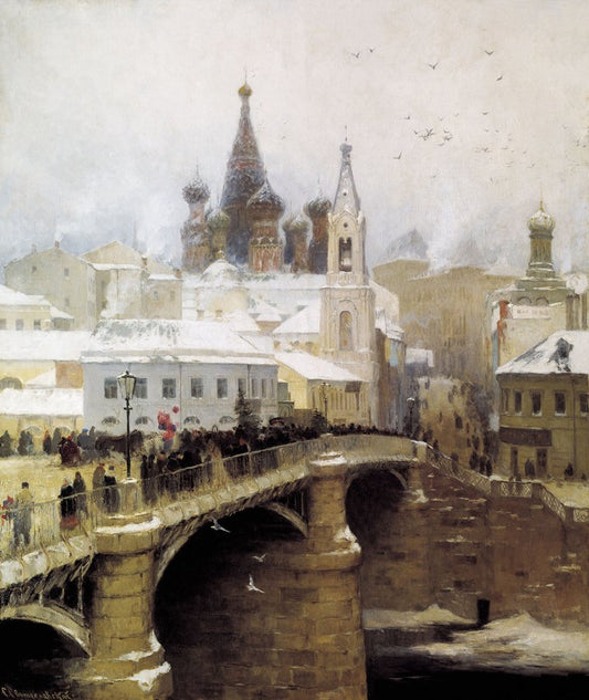 A Bridge in Moscow by Sergei Svetoslavsky,A3(16x12")Poster