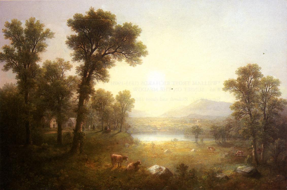 Lake Scene in the Mountains, vintage artwork by Asher Brown Durand, A3 (16x12") Poster Print