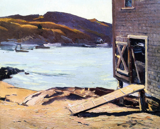 Fisherman's House, vintage artwork by Abraham J. Bogdanove, 12x8" (A4) Poster