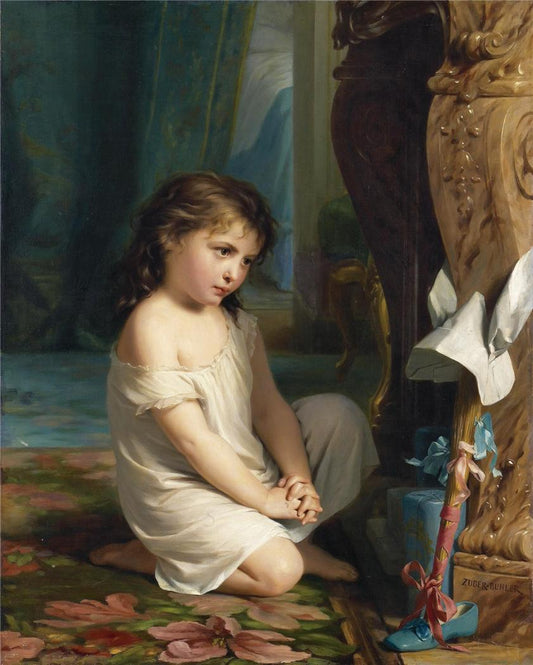 Penitence, vintage artwork by Fritz Zuber-Buhler, 12x8" (A4) Poster