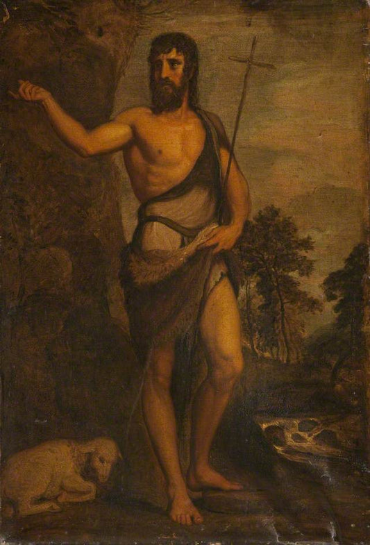 Saint John the Baptist (after Titian), vintage artwork by Joseph Severn, A3 (16x12") Poster Print