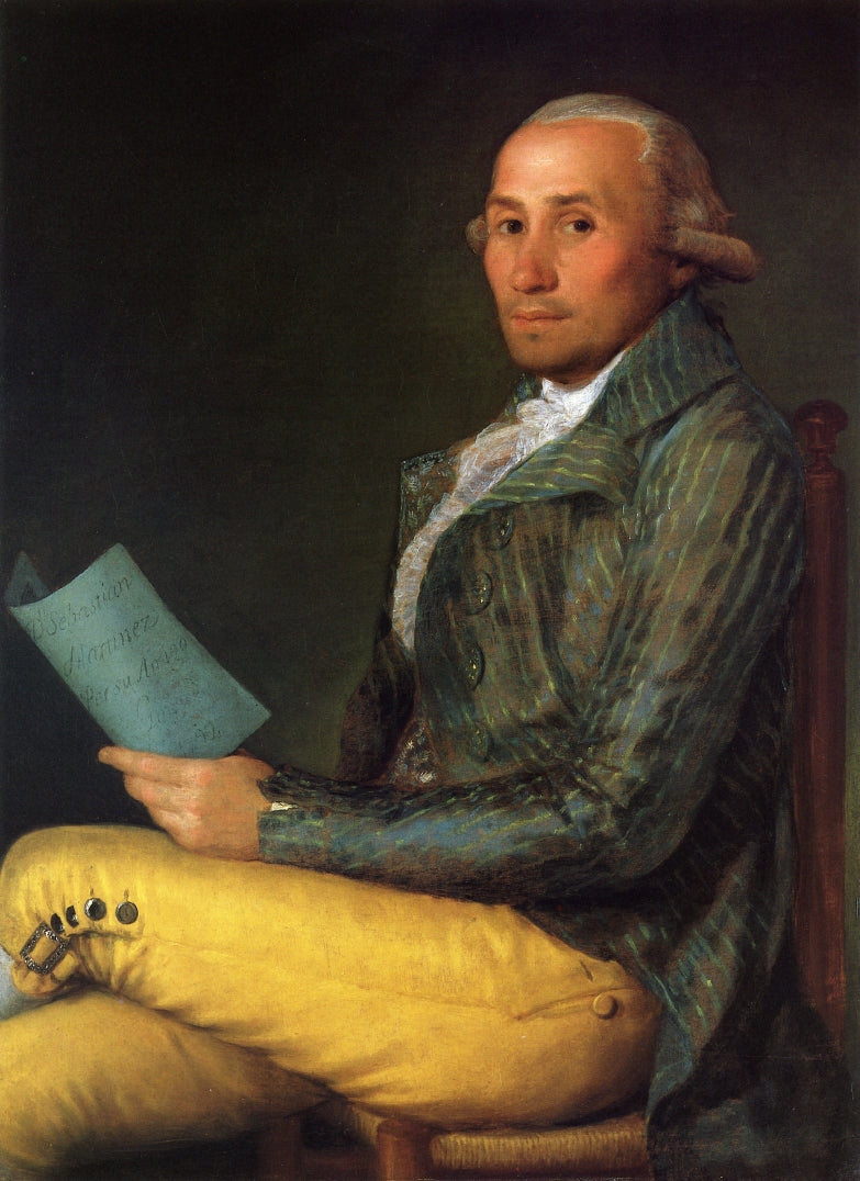 Don Sebastián Martínez y Perez, vintage artwork by Francisco de Goya y Lucientes, 12x8" (A4) Poster