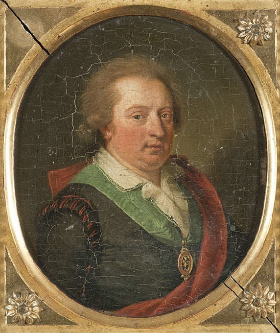 Johan Tobias Sergel, vintage artwork by Ludwig Guttenbrunn, 12x8" (A4) Poster