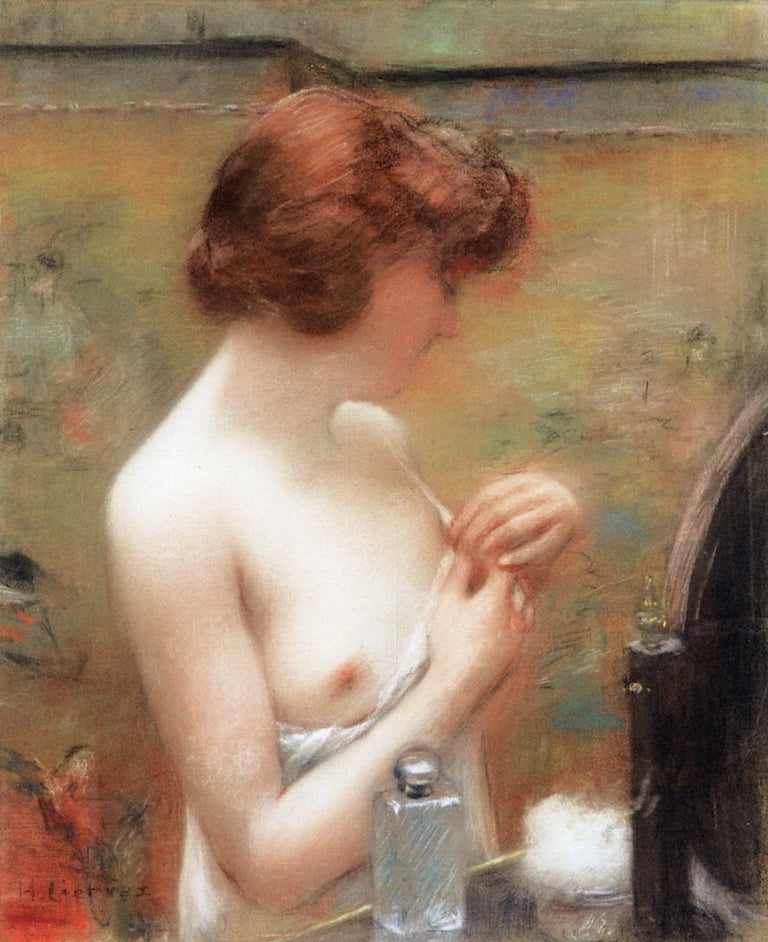 Young Woman Grooming Herself by Henri Gervex,A3(16x12")Poster