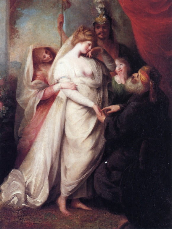 Charmain and the Soothsayer, vintage artwork by Rev. Matthew William Peters, 12x8" (A4) Poster