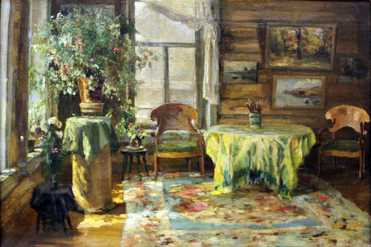 At the Dacha by Sergei Arsenevich Vinogradov,A3(16x12")Poster