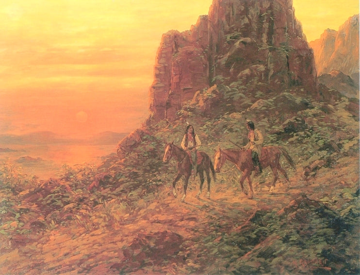 Apaches Scouting by Henry Raschen,A3(16x12")Poster