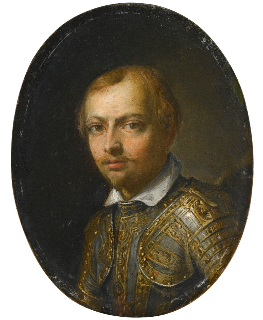 Portrait of Francesco Dal Pozzo, vintage artwork by Jan van den Hoecke, 12x8" (A4) Poster