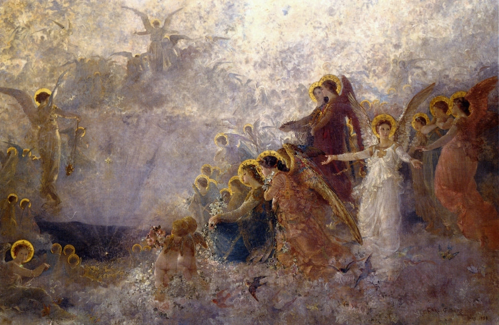 Light of the Incarnation, vintage artwork by Carl Gutherz, 12x8" (A4) Poster