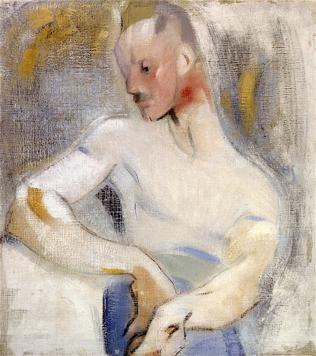 The Sailor (Einar Reuter), vintage artwork by Helene Schjerfbeck, 12x8" (A4) Poster