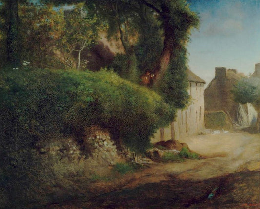 Millet's Family Home at Gruchy, vintage artwork by Jean-François Millet, A3 (16x12") Poster Print