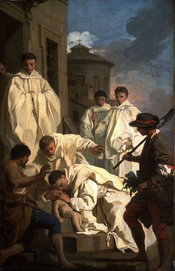 The Miracle of Saint Benedict, vintage artwork by Pierre Subleyras, 12x8" (A4) Poster