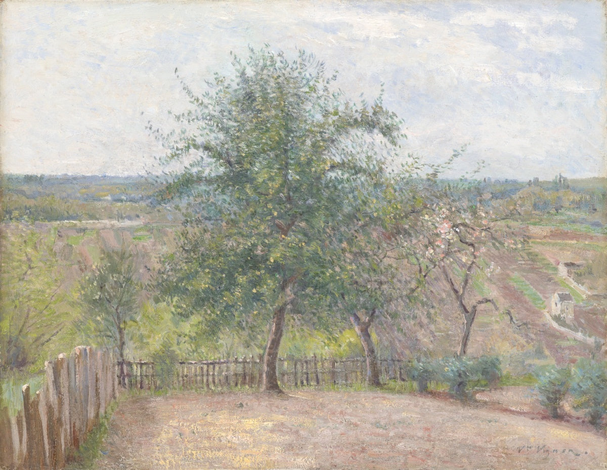 Apple Tree in Bloom, vintage artwork by Victor Vignon, 12x8" (A4) Poster