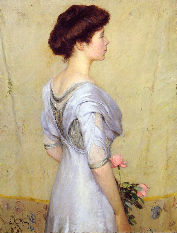 The Pink Rose, vintage artwork by Lilla Cabot Perry, 12x8" (A4) Poster