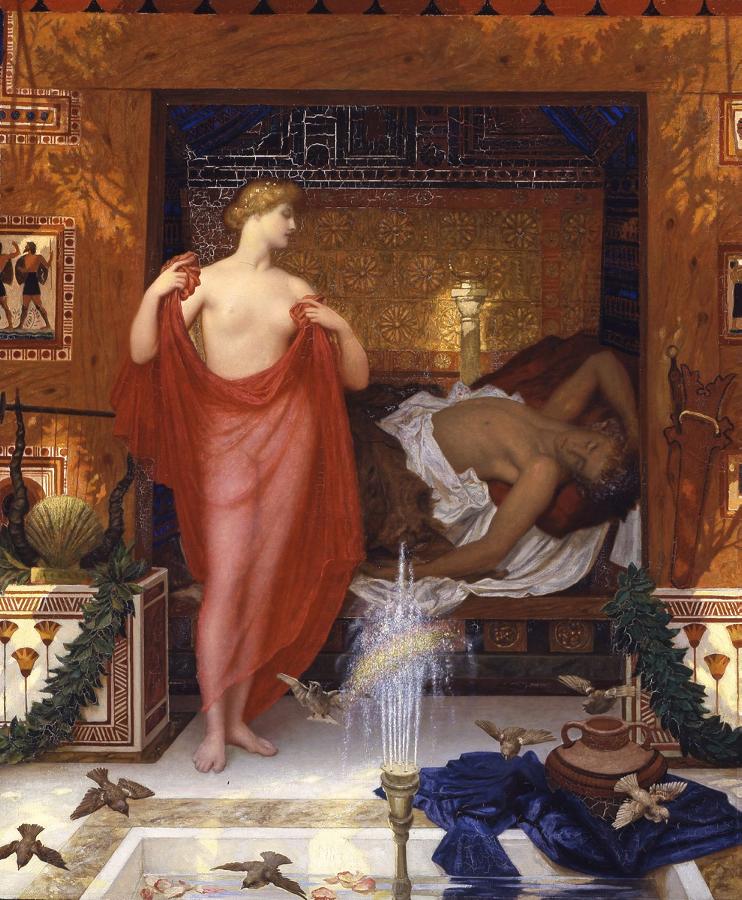 Hera in the House of Hephaistos, vintage artwork by Sir William Blake Richmond, 12x8" (A4) Poster