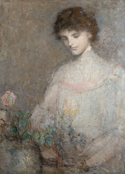 Anna Arranging Flowers by Julian Alden Weir,A3(16x12")Poster