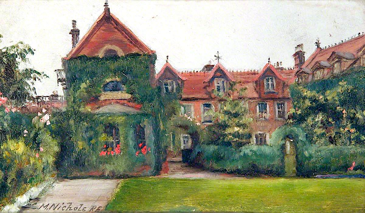 Bethel Hospital, Norwich, vintage artwork by Catherine Maude Nichols, 12x8" (A4) Poster