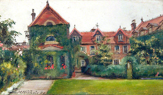 Bethel Hospital, Norwich, vintage artwork by Catherine Maude Nichols, 12x8" (A4) Poster