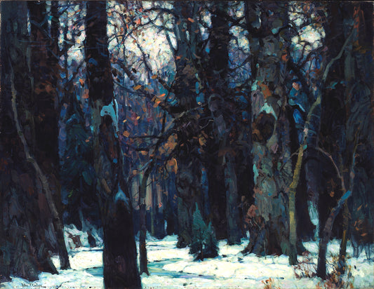 Brooding Silence, vintage artwork by John F. Carlson, 12x8" (A4) Poster