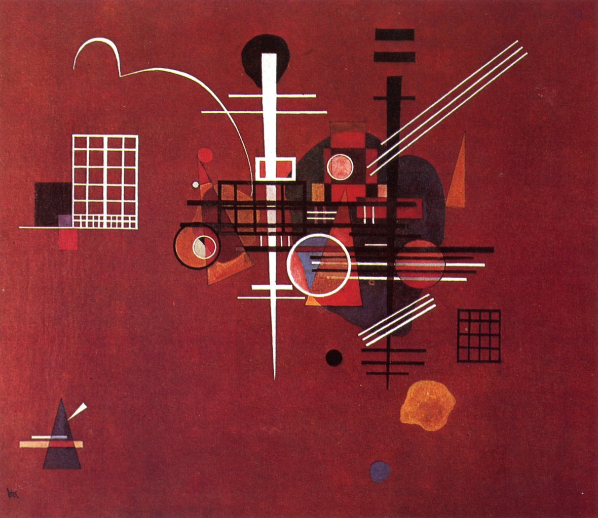 Dull Red by Wassily Kandinsky,A3(16x12")Poster